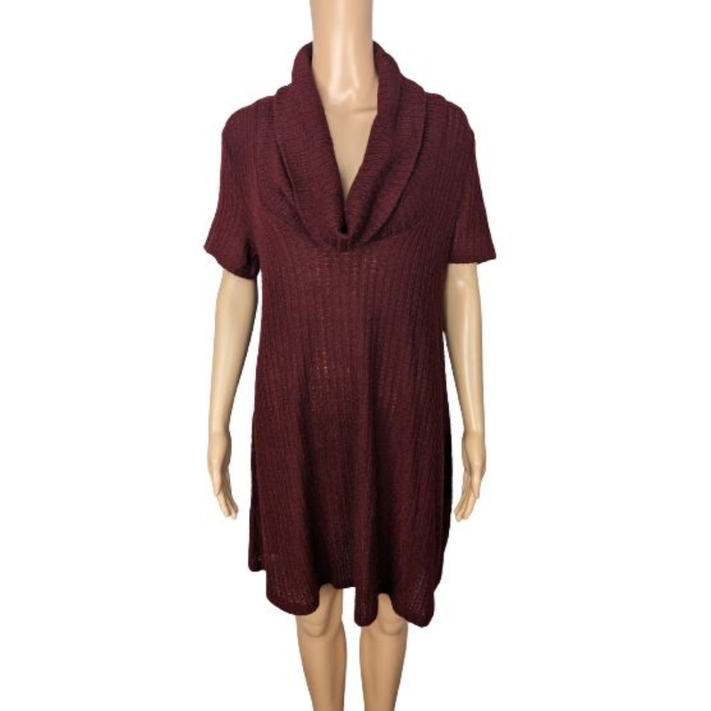 Tobi Long Journey Wine Sweater Dress L